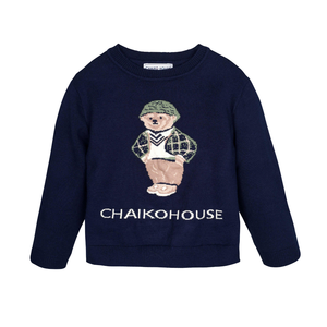 เสื้อสเวตเตอร์ถักคอกลมแขนยาว100% การ์ตูนหมีใส่ได้ทั้งชายและหญิง - Product Image 1
