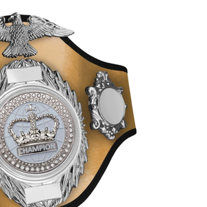 Gold Championship Belt with Crown and Eagle Design High-Quality Engravable Wrestling Title Belt for Events - Product Image 3