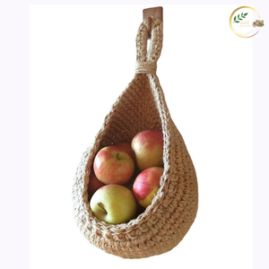 Estante de Pared Redondo de Yute Artesanal con Patrón Vertical Art Deco y Tema Floral para Decoración del Hogar y Regalo de Inauguración - Product Image 3