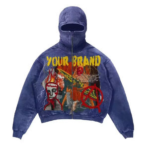 Pasamontañas de Forro Polar con Cremallera Completa, Diseño Ninja, Unisex, Invierno, Doble Capa, 100% Algodón Grueso, con Logotipo Personalizado Bordado e Impreso - Product Image 4