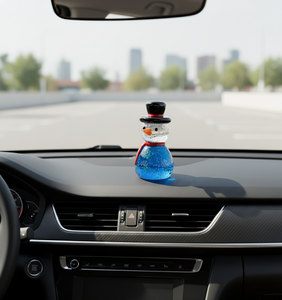 Adorno de Muñeco de Nieve de Vidrio Hecho a Mano, Pisapapeles Decorativo, Decoración Navideña para el Hogar, Regalo, Figura de Vidrio Soplado, Decoración de Escritorio - Product Image 1