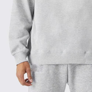 Sweat-shirts à capuche personnalisés avec logo frontal pour hommes - Conception 2-en-1 en tissu respirant polyester/coton, coupe ample - Product Image 5