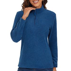 Mujeres Half Zip Quarter Oversized Pullover Hoodies Deportes Suéteres casuales Half Zip Sudadera para mujeres jogging wear - Product Image 1