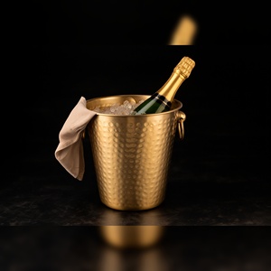 Cubo para Vino de Acero Inoxidable |   Cubo de Hielo para Vino y Cerveza |   Enfriador de Bebidas de Doble Asa Estilo Americano para Fiestas y Bares - Product Image 2