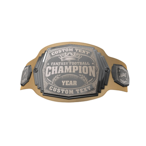 Cinturón de Campeonato de Fútbol Personalizado, Cinturón de Premio Deportivo con Texto y Año Personalizados para Ganadores de Ligas de Ficción - Product Image 1