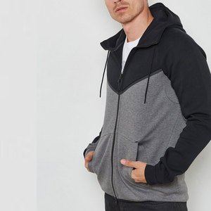 Sweat-shirt à capuche zippé pour homme, manches longues, en coton confortable, veste décontractée pour la course à pied, le fitness et la mode urbaine - Product Image 1