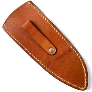 Funda de cuero pintada a mano de alta calidad, hecha en fábrica, para cuchillos de hoja fija. - Product Image 2