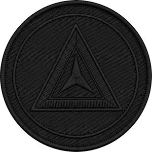 Parche Bordado Azul Marino de Regalia Masónica, Insignia de Corona Plateada y Triángulo, Símbolo de Masonería Termoadhesivo para Vestimenta de Logia - Product Image 4