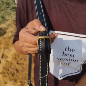 Sac à bandoulière en cuir de vachette naturel Vintage pour femmes petite bandoulière réglable sangle détachable cireuse Crunch chaîne à sangle unique - Product Image 3