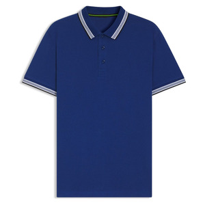 Polo nuevo para hombre, liso, informal, de algodón, holgado, de manga corta, camiseta polo para hombre. - Product Image 1
