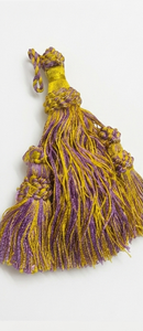 Purple Embroidered <b>Tassel</b> Fringe with Gold Thread Decorative Trim <b>for</b> Home Textile Use - Product Image 4