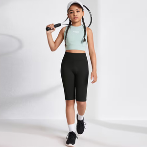 PERFECT INDUSTRY Conjunto Deportivo Personalizado para Niñas, Ropa Deportiva Negra para Yoga, Chaqueta Deportiva con Cierre, Leggings de Secado Rápido, Spandex - Product Image 5