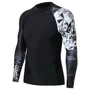 Lightweight Mens Compression Rash Guard Sports Shirt For Running Gym Workout <b>Surfing</b> And Fitness Training - Product Image 2