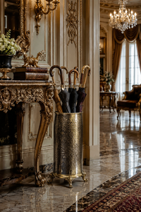 Traditional Brass Decorative <b>Vases</b> with Lion Paw Feet Round Indoor Home Decor for Living Room Durable Design - Product Image 3