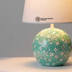 Lampe de table haut de gamme en os incrusté, motif floral traditionnel, vente en gros sur mesure - Product Image 5
