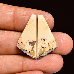 Pierre précieuse cabochon jaune naturelle pour la fabrication de bijoux - Taille personnalisable, sans traitement, pierre en vrac - Product Image 2