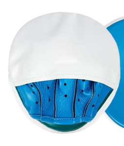 Protector de Cabeza de Boxeo de Cuero de Doble Capa Blanco y Azul, Transpirable, Lavable, para Adultos Unisex, con Cierre de Velcro - Product Image 5