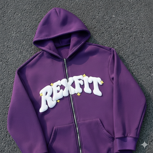 Hoodie Zippé Oversize en Coton Molletonné Épais avec Impression en Relief – Le Meilleur Design Unisexe pour le Streetwear – Fabricant de Qualité Supérieure - Product Image 5