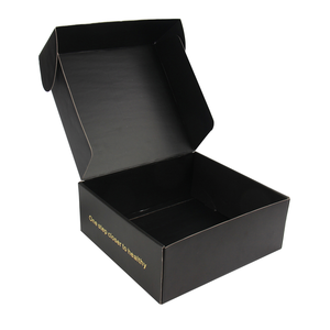 Custom Black Corrugated Mailer <b>Boxes</b> for Apparel Packaging with <b>Kraft</b> Paper Matte Lamination Recyclable - Product Image 5