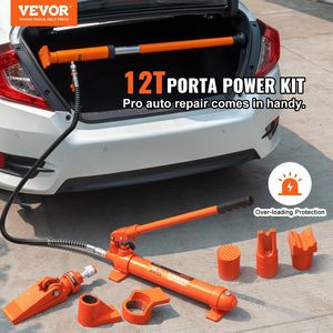 Kit di Riparazione Carrozzeria Porta Power da 12 Tonnellate con Cilindro Idraulico, Tubo Olio da 1,4 m (4,6 piedi) e Valigetta Portatile per Attrezzi Idraulici per Auto - Product Image 2