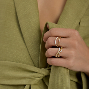 Wholesale Lab Grown Diamond 0.23 CT IGI Certified 23 Band Ethnic Stackable 14Kt Yellow Gold Wedding Party Women's <b>Ring</b> Supplier - Product Image 2