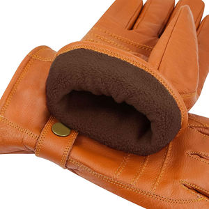 Nouveauté : Gants en cuir de mouton noir, cuir véritable, gants de mode pour la conduite et le cyclisme - Product Image 2