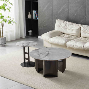 <span class=keywords><strong>Table</strong></span> <span class=keywords><strong>basse</strong></span> ronde pivotante en <span class=keywords><strong>céramique</strong></span> minimaliste, <span class=keywords><strong>table</strong></span> d'appoint extensible moderne pour la maison, meubles de salon - Product Image 5