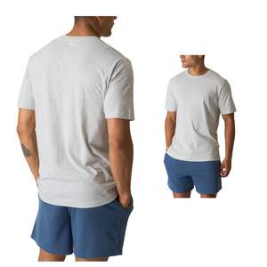 Camiseta Gris Casual para Hombre, Personalizada al por Mayor, Tela Ligera y Suave, Manga Corta, Uso Diario, Estilo Simple y Clásico, Ropa de Verano - Product Image 1