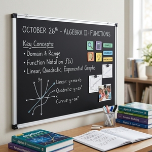 Tableau magnétique pour enseignants avec cadre en aluminium et surface d'affichage pédagogique - Product Image 1