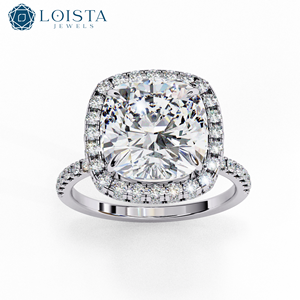 High Quality Solid Gold 14K/18K IGI Certified CVD <b>Cushion</b> Cut Lab Grown Diamond Solitaire Ring Unisex Wedding - Product Image 2