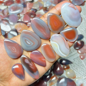 Cabujón de Ágata Natural de Botsuana Grado AAA, Piedra Suelta Mixta Hecha a Mano para Joyería, ASHU GEMS 20mm-50mm - Product Image 1