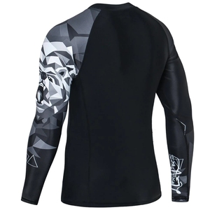 เสื้อแรชการ์ดแขนยาว Cody Luna สำหรับผู้ชาย สีดำ พิมพ์ลายแบบ Heat-Transfer แห้งเร็ว ป้องกันรังสียูวี เสื้อกีฬา โพลีเอสเตอร์/ไนลอน - Product Image 2