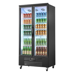 Commercial Upright Beverage Cooler 24.9 Cu.Ft 2 Glass Door Display <b>Refrigerator</b> - Product Image 1