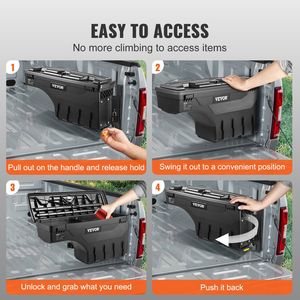 Cassetta Portaoggetti per Cassone del Camion 6.6 Gal/25 L, Scatola Portautensili in ABS con Serratura a Combinazione, Impermeabile e Resistente - Product Image 4