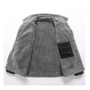 Veste en jean délavée et vieillie pour homme, style décontracté bleu-noir, idéale printemps-hiver, coupe ample, style urbain - Product Image 2