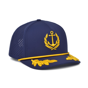 Rope <b>Hats</b> with Custom Logo Custom 3D Embroidered <b>Hats</b> 5 Panel Perforated <b>Hat</b> Performance Rope Cap Waterproof Sports Caps for - Product Image 2