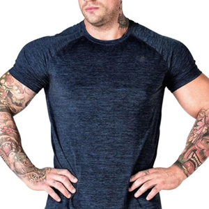 Men's Summer Casual Wear Woven Short Sleeve Breathable Compression T-Shirts Performance Fit <b>Athletic</b> OEM Slim Fit Shirt - Product Image 5