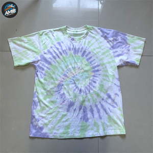 Camisetas de Lona Casuales con Estampado Tie Dye para Hombre, Cuello Redondo, Manga Corta, Alta Calidad, Precio al por Mayor, Camisetas Personalizadas - Product Image 2