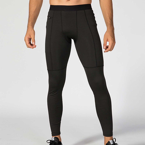 Pantalon de compression fitness, vêtements de course, collants de compression, taille élastique, collants de compression sportifs avec poches - Product Image 5