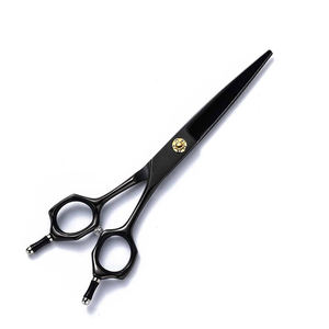 Ciseaux de barbier professionnels noirs avec revêtement en papier, 5,5 pouces, ciseaux de salon de beauté avec double repose-doigts - Product Image 2