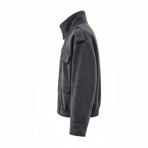 Veste décontractée pour femmes, vêtements d'extérieur chauds pour l'hiver, couleur unie, manches longues, veste décontractée avec logo personnalisé, plusieurs poches pour femmes - Product Image 5