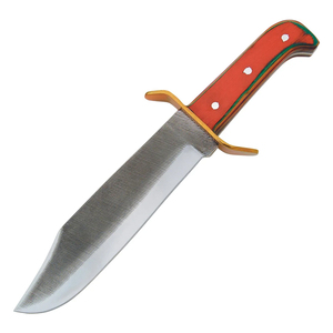 Couteau Bowie classique pour l'extérieur, construction en acier inoxydable, couteau utilitaire pour le camping et la randonnée, poignée confortable et étui. - Product Image 1