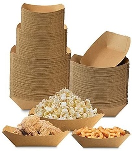 Barquettes jetables en papier 6x10 pouces pour chaînes de restauration rapide, snacks frits, plats combinés et plats à emporter - Product Image 1