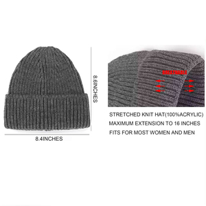 Fashion Wholesale Custom Embroidery Logo Solid Color Acrylic Fiber Warm <b>Winter</b> Beanie with Custom logo Knit Hat Warm <b>Caps</b> - Product Image 4