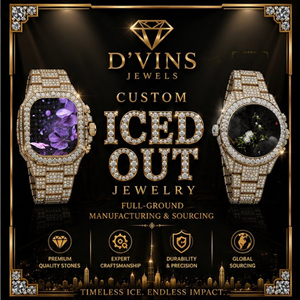 Reloj de Pulsera Personalizado con Diseño de Calavera, Completamente Cubierto de Diamantes de Moissanita Digitales, con Diseño Hip Hop de Moda en Oro Amarillo de Dos Tonos - Product Image 1
