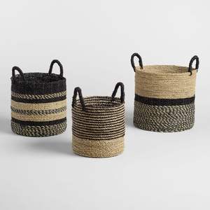 Eco Friendly Handmade Natural Rattan and Jute Woven Food Storage <b>Basket</b> <b>Large</b> Round Multi-Purpose Organizer for Home Dcor - Product Image 3