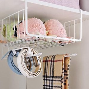 Hooked Multipurpose 15" Utility Basket Sturdy Steel Wire <b>Storage</b> <b>Solution</b> Curved Easy Grab Handles Decorative OrganizatioN - Product Image 4