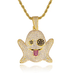 Colgante de Moissanita de Plata 925 de Alta Calidad Personalizado, Joyería Hip Hop, Collar con Incrustaciones de Diamantes, Colgante de Moda Chapado en Oro GRA - Product Image 1