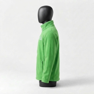 Veste polaire à capuche zippée intégrale pour homme adulte, à manches longues, avec logo personnalisé sur le devant, col montant, pour l'hiver, tendance mode - Product Image 2