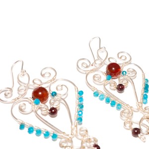 Meilleures ventes beGems Wholesale Grandes boucles d'oreilles papillon royal pour femmes Bijoux de déclaration audacieux - Product Image 2